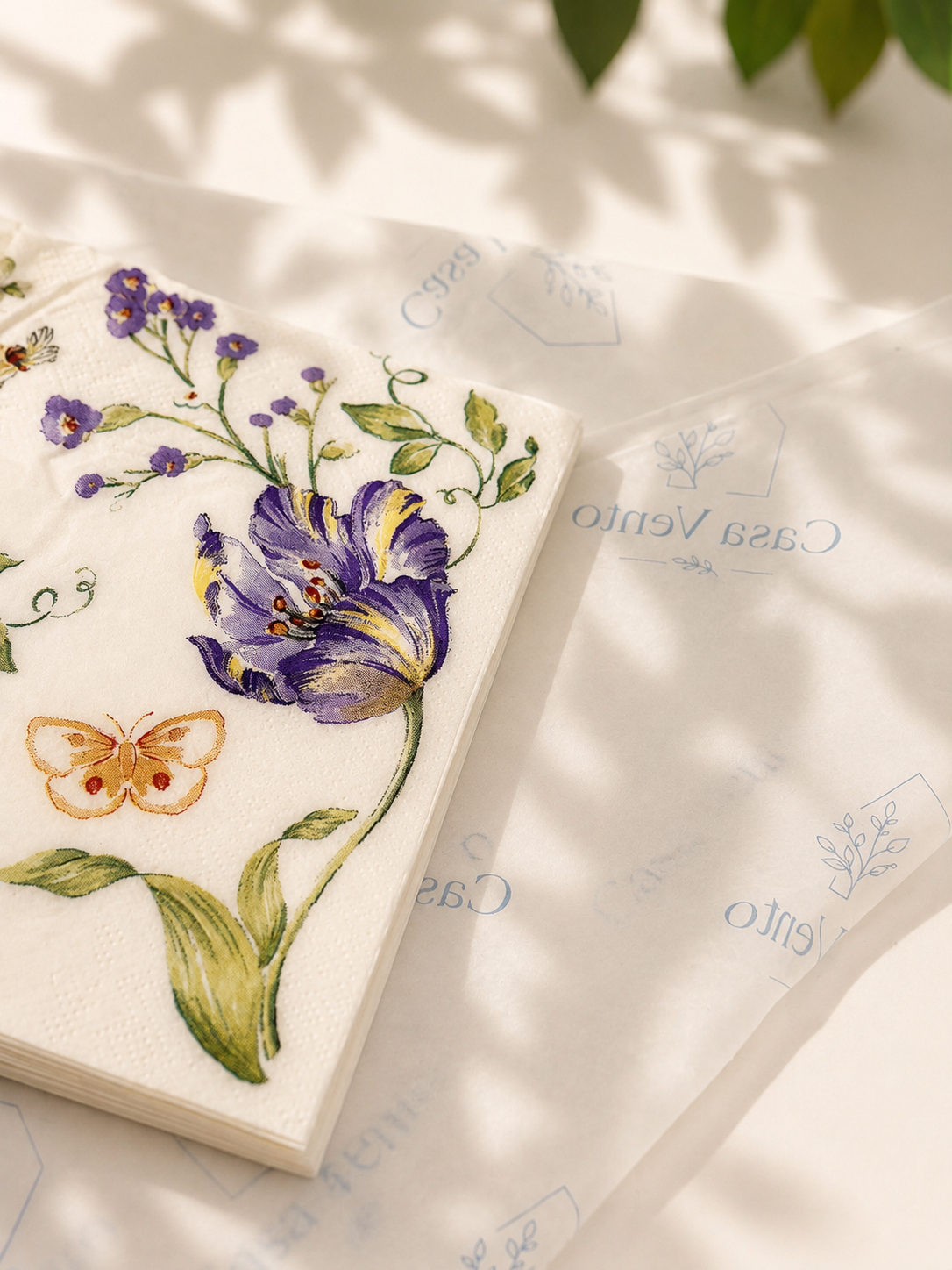 Servilletas de papel de flores vintage (cantidad 20 unidades)