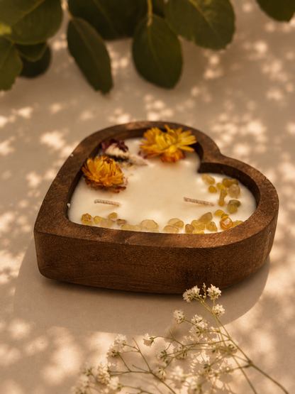 Vela corazón dalia