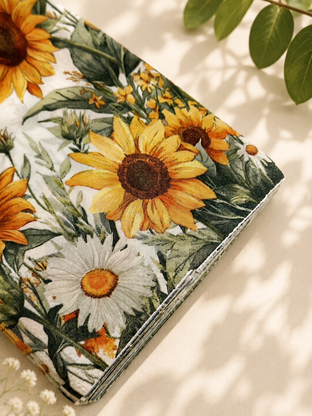 Servilletas girasoles (cantidad 20 unidades)