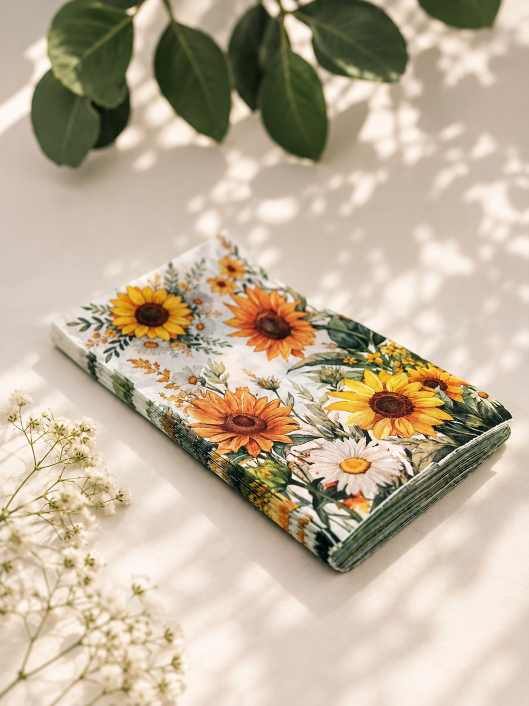 Servilletas girasoles (cantidad 20 unidades)