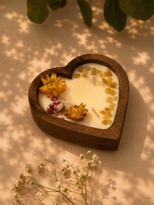 Vela corazón dalia
