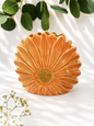 Jarrón cerámica flor naranja