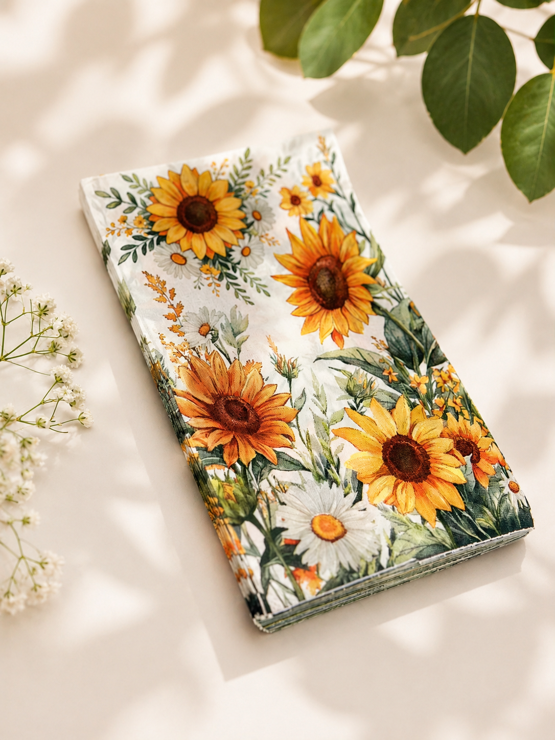Servilletas girasoles (cantidad 20 unidades)
